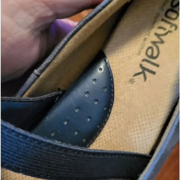 Softwalk Napa Womens Blue Extra Wide Mary Jane Flats Shoes, Size 7 - Picture 9 of 11